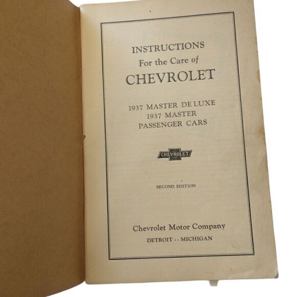Instructions for the Operation and Care of Your 1937 Chevrolet Car Booklet Vtg. - Picture 3 of 15